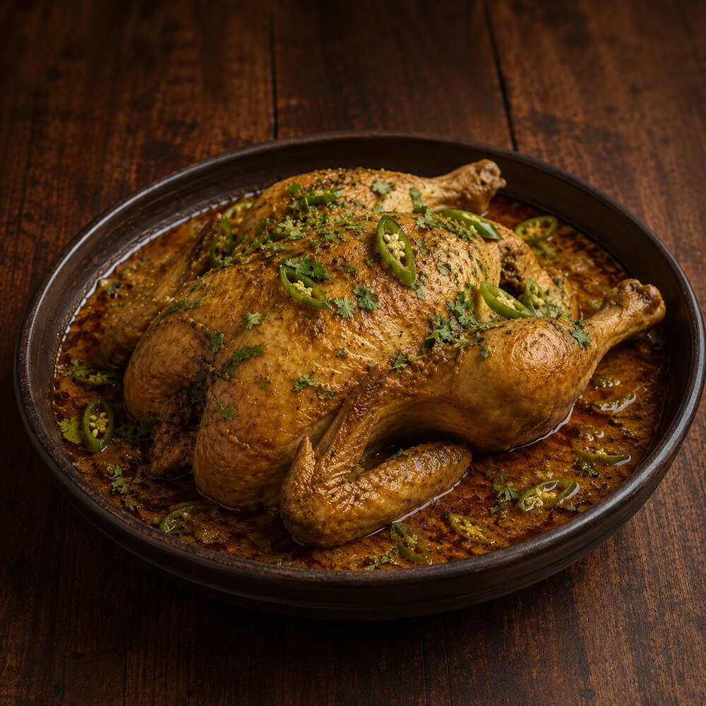 Whole Chicken Broiler Mapum Thongba from another angle