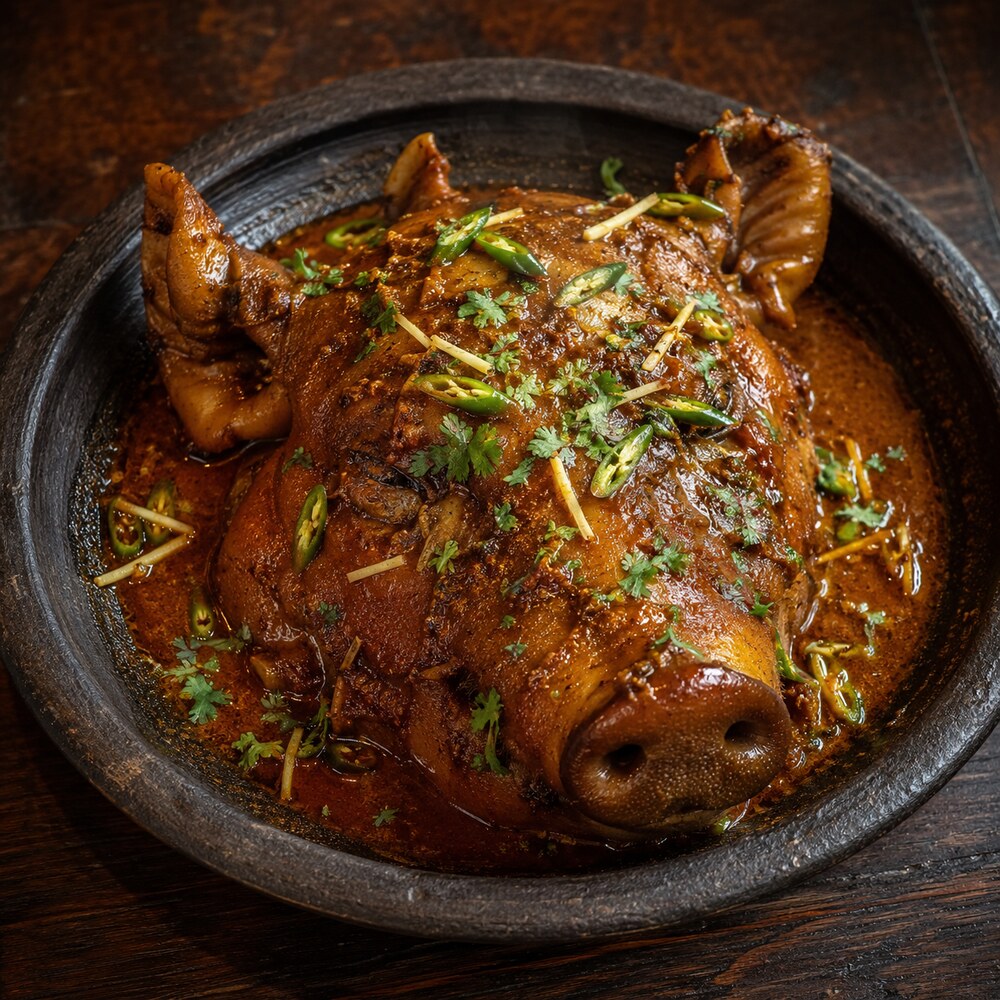 Iramdam Biryani whole pork head Pork Mapum Thongba